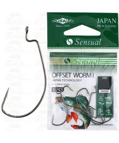 Крючки Mikado Sensual - OFFSET WORM I Nr HS2315 5/0 BN - 5шт.
