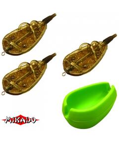 Комплект кормушек Mikado Method Feeder L 3x80 g+форма