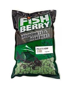 FISHBERRY Пеллетс быстрорастворимый конопляный 8мм - 1 кг
