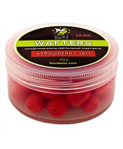 Lion Baits Wafters насадочный Бойл нейтральной плавучести Strawberry Jam (клубничный джем) 14мм 40гр