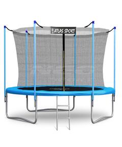 Батут Atlas Sport 312 см (10ft) с внутренней сеткой и лестницей BLUE