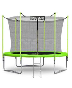 Батут Atlas Sport 312 см (10ft) с внутренней сеткой и лестницей GREEN