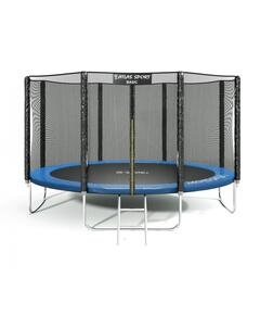 Батут Atlas Sport 374 см (12ft) BASIC с лестницей BLUE