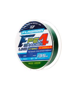 Шнур Flagman PE Hybrid F4 MossGreen 135м 0.12мм