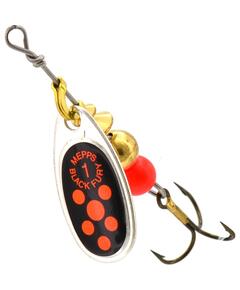 Блесна Mepps Black Fury 1 Orange AG серебро/красн.точ 3,5g    (C32)