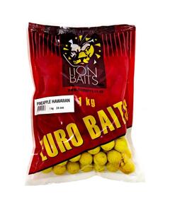 Lion Baits Бойлы тонущие серии EURO BAITS 24 мм Ананас Гавайский Pineapple Hawaiian - 1 кг
