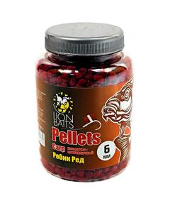 Lion Baits Пеллетс карповый Carp pellets Робин Ред 6 мм - 300 гр