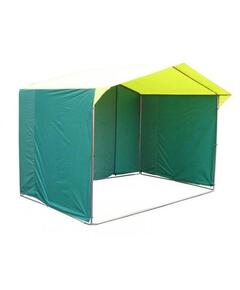 Торговая палатка Митек «Домик» 2x2 К, желто-зеленая