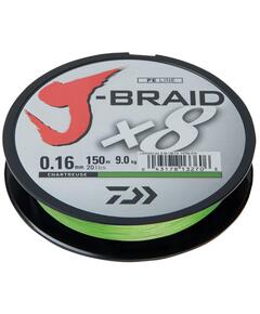 Леска плетеная DAIWA "J-Braid X8" 0,16 мм 150 м (флуор.-желтая)