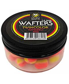 Бойлы нейтральной плавучести двухцветные (Wafters) "Клубника - Мед" 14мм