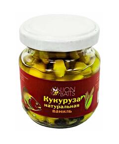 Lion baits Кукуруза натуральная в стеклянной банке "Ваниль" 110мл