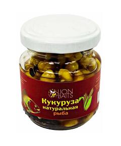 Lion baits Кукуруза натуральная в стеклянной банке "Рыба" 110мл