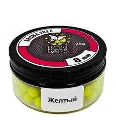 Lion Baits Бойлы плавающие Pop-Up "Aroma Free" (без аромы) желтые 8 мм