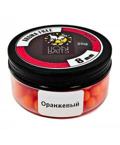 Lion Baits Бойлы плавающие Pop-Up "Aroma Free" (без аромы) оранжевый 8 мм