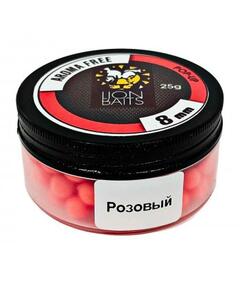 Lion Baits Бойлы плавающие Pop-Up "Aroma Free" (без аромы) розовые 8 мм