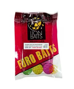 Lion baits Пылящие диски для прикармливания Флюро-Светофор "Кальмар и осьминог" 15шт