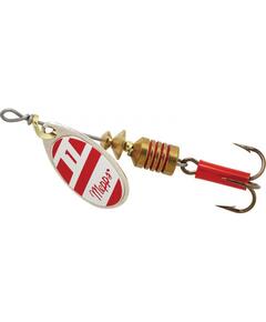 Блесна Mepps Aglia Blanc Rouge 1 AG HT+R бел/кр.полосы 3,5g    (C23)