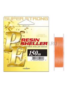 Плетеный шнур Yamatoyo Resin Sheller х4, #0.4, 150 м, оранжевый
