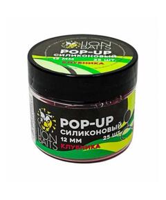Lion Baits Бойлы плавающие Pop-Up Силиконовый "Клубника" 12мм (25шт)