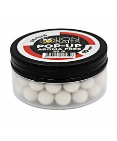 Lion Baits Бойлы плавающие Pop-Up "Aroma Free" (без аромы) белый 10 мм