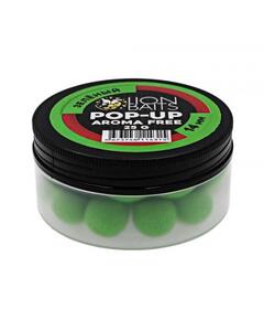 Lion Baits Бойлы плавающие Pop-Up "Aroma Free" (без аромы) зеленый 14 мм