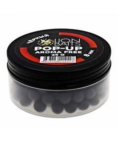 Lion Baits Бойлы плавающие Pop-Up "Aroma Free" (без аромы) черный 8 мм