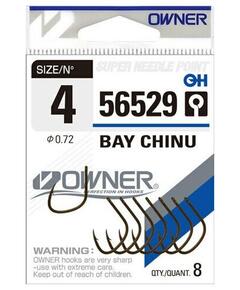 Крючок OWNER Bay Chinu brown №4 8шт