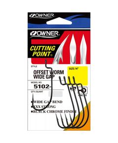 Крючок OWNER Offset Shank Wide Gap red №1/0 6шт