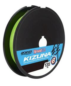 Шнур OWNER Kizuna X8 Broad PE chartreuse 135м 0,13мм 6,7кг