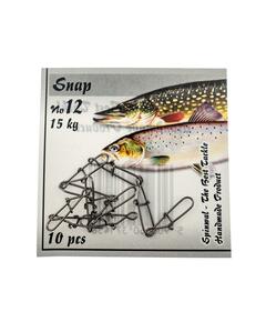 Застежка Spinwal Snap size 12 15kg 10pcs
