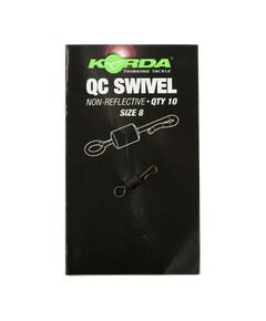 Вертлюг с кольцом и быстросъемом KORDA Kwick Change Swivel №8