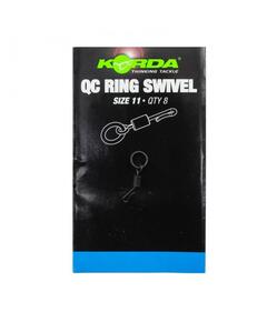 Вертлюг с кольцом и быстросъемом KORDA Kwick Change Swivel №11