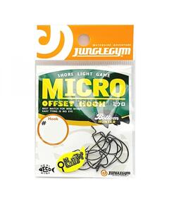 Крючки офсетные JungleGym J400 Micro Offset Hook, #6, NS