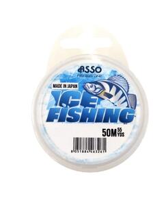 Леска монофильная зимняя ASSO ICE FISHING 50м 0,080мм прозр.
