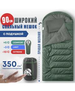 Спальный мешок RSP SLEEP 350 BIG зеленый, правая молния