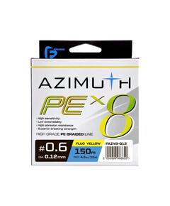 Шнур F-FISHING Azimuth PE X8 150м Fluo Yellow 0,12мм 4,5кг/10lb