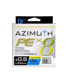 Шнур F-FISHING Azimuth PE X8 150м Fluo Yellow 0,14мм 5,9кг/13lb