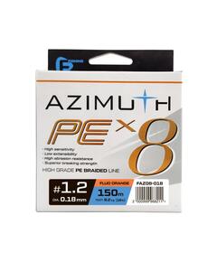 Шнур F-FISHING Azimuth PE X8 150м Orange 0,18мм 8,2кг/18lb