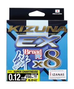 Шнур OWNER Kizuna EX X8 Broad PE super chartreuse 150м 0,12мм 6,0кг
