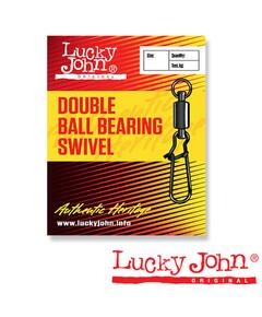 Вертлюги c застежкой Lucky John DOUBLE BALL BEARING SWIVEL 003 3шт.