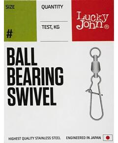 Вертлюги c застежкой Lucky John BALL BEARING SWIVEL 003 3шт.
