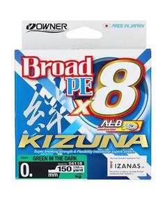 Шнур OWNER Kizuna X8 Broad PE green 135м 0,17мм 9,2кг