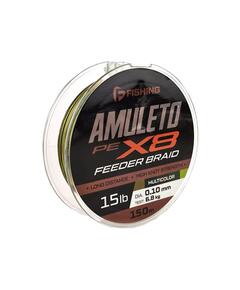 Шнур F-FISHING Amuleto Braid PE X8 Feeder 150м Multicolor 0,10мм 6,8кг/15lb