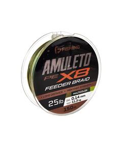 Шнур F-FISHING Amuleto Braid PE X8 Feeder 150м Multicolor 0,16мм 12,7кг/28lb