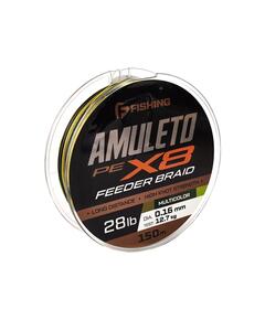 Шнур F-FISHING Amuleto Braid PE X8 Feeder 150м Multicolor 0,18мм 17,2кг/38lb