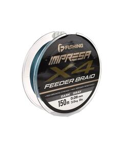 Шнур F-FISHING Impresa Braid PE X4 Feeder 150м Dark Grey 0,08мм 3,6кг/8lb