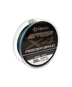 Шнур F-FISHING Impresa Braid PE X4 Feeder 150м Dark Grey 0,12мм 6,4кг/14lb
