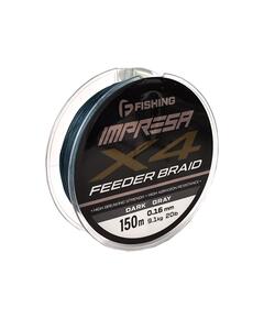 Шнур F-FISHING Impresa Braid PE X4 Feeder 150м Dark Grey 0,16мм 9,1кг/20lb