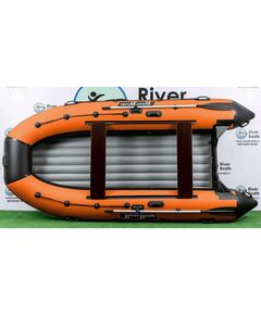 Надувная лодка RiverBoats RB 390 НДНД (черно-оранжевый)