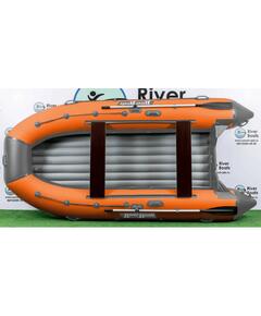 Надувная лодка RiverBoats RB 390 НДНД (серо-оранжевый)